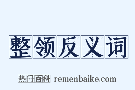整领反义词是什么意思的图片